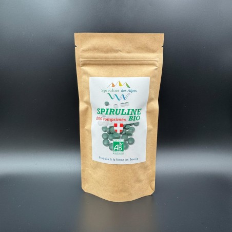 Spiruline bio, sachet de 200 comprimés